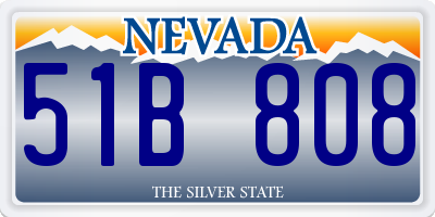 NV license plate 51B808