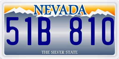 NV license plate 51B810