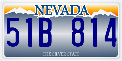 NV license plate 51B814