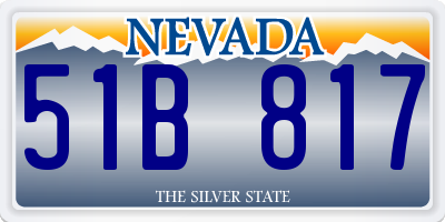 NV license plate 51B817