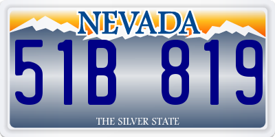 NV license plate 51B819