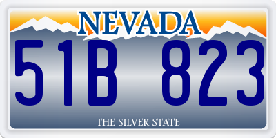 NV license plate 51B823
