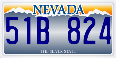 NV license plate 51B824