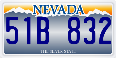 NV license plate 51B832