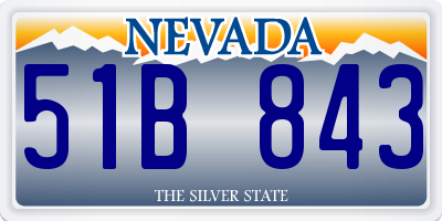 NV license plate 51B843