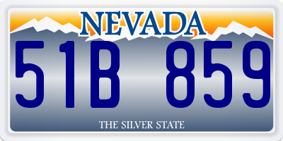 NV license plate 51B859