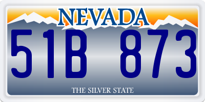 NV license plate 51B873