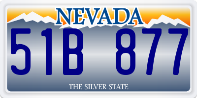 NV license plate 51B877