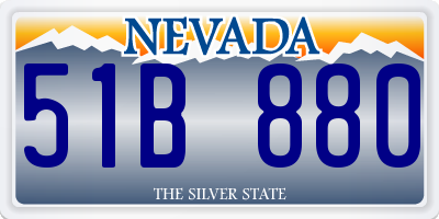 NV license plate 51B880