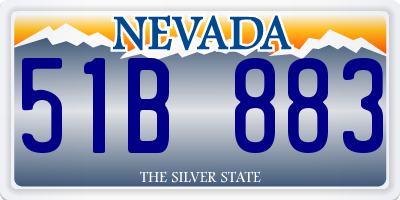 NV license plate 51B883