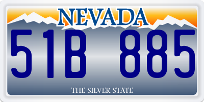 NV license plate 51B885