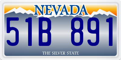 NV license plate 51B891