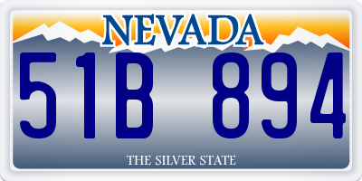 NV license plate 51B894