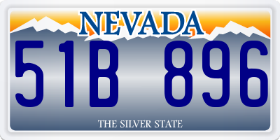 NV license plate 51B896