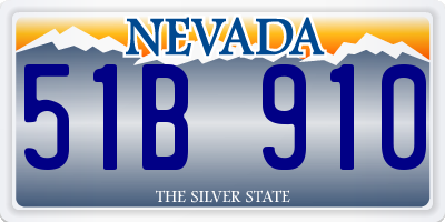 NV license plate 51B910