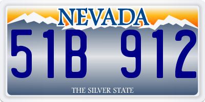 NV license plate 51B912
