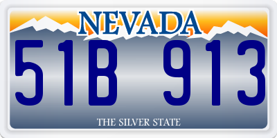 NV license plate 51B913