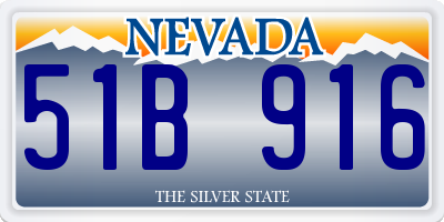 NV license plate 51B916