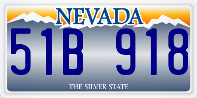 NV license plate 51B918