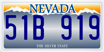 NV license plate 51B919