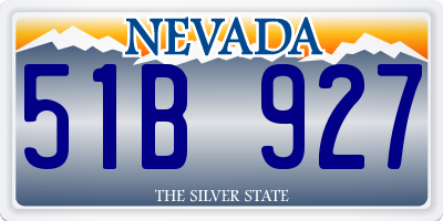 NV license plate 51B927