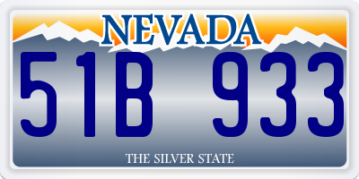 NV license plate 51B933