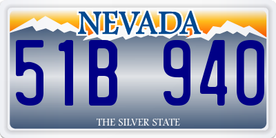 NV license plate 51B940