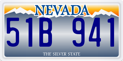 NV license plate 51B941