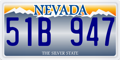 NV license plate 51B947