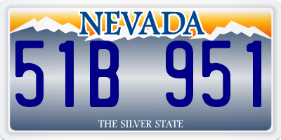 NV license plate 51B951