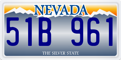 NV license plate 51B961