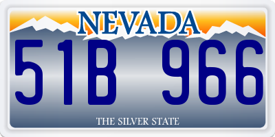 NV license plate 51B966