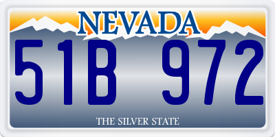 NV license plate 51B972