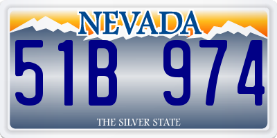 NV license plate 51B974