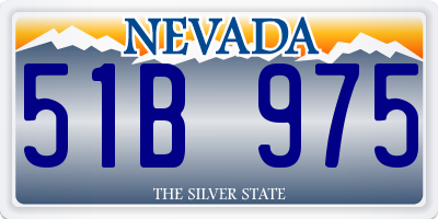 NV license plate 51B975
