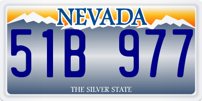 NV license plate 51B977