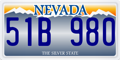 NV license plate 51B980