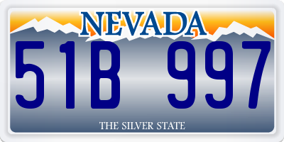 NV license plate 51B997