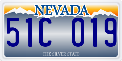 NV license plate 51C019