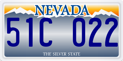 NV license plate 51C022