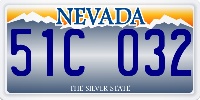 NV license plate 51C032