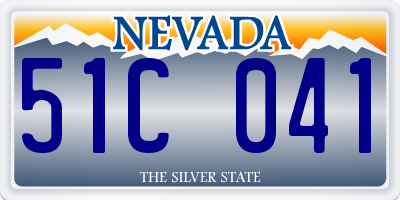 NV license plate 51C041