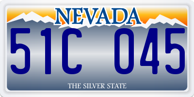 NV license plate 51C045