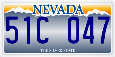 NV license plate 51C047