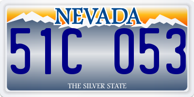 NV license plate 51C053