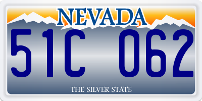 NV license plate 51C062