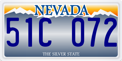 NV license plate 51C072
