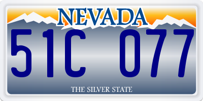 NV license plate 51C077