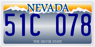 NV license plate 51C078