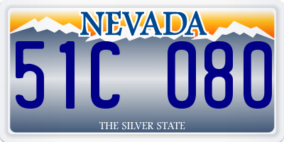 NV license plate 51C080